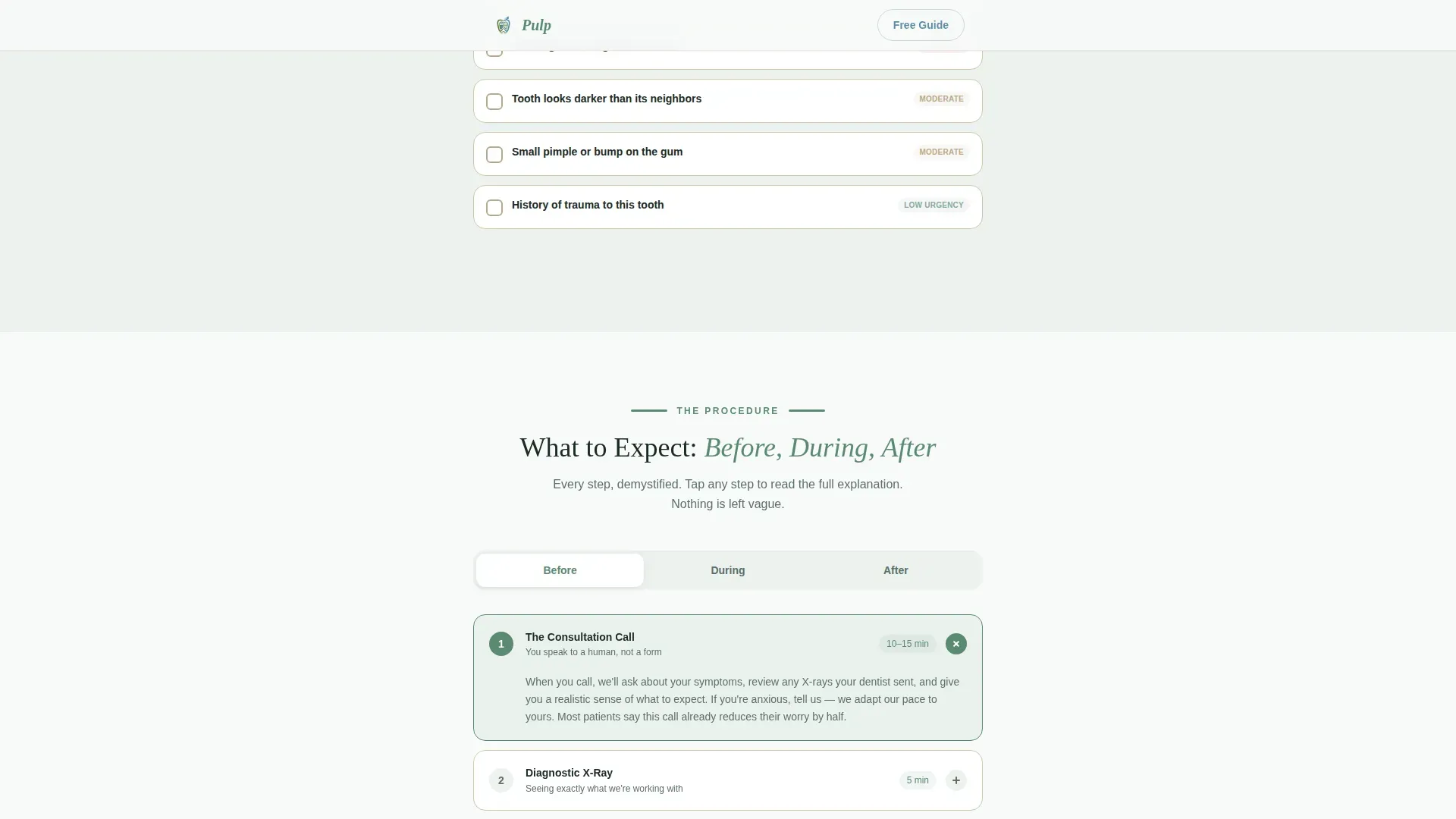 Endodontist Booking Website Template