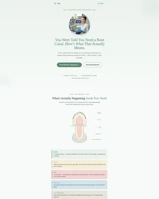Endodontist Booking Website Template