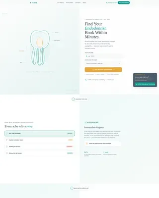 Endodontist Advanced Booking Website Template