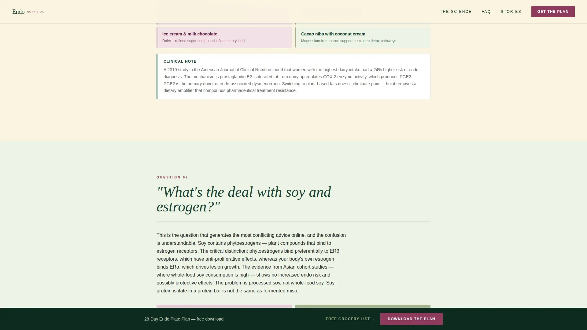 Endometriosis Care FAQ Website Template