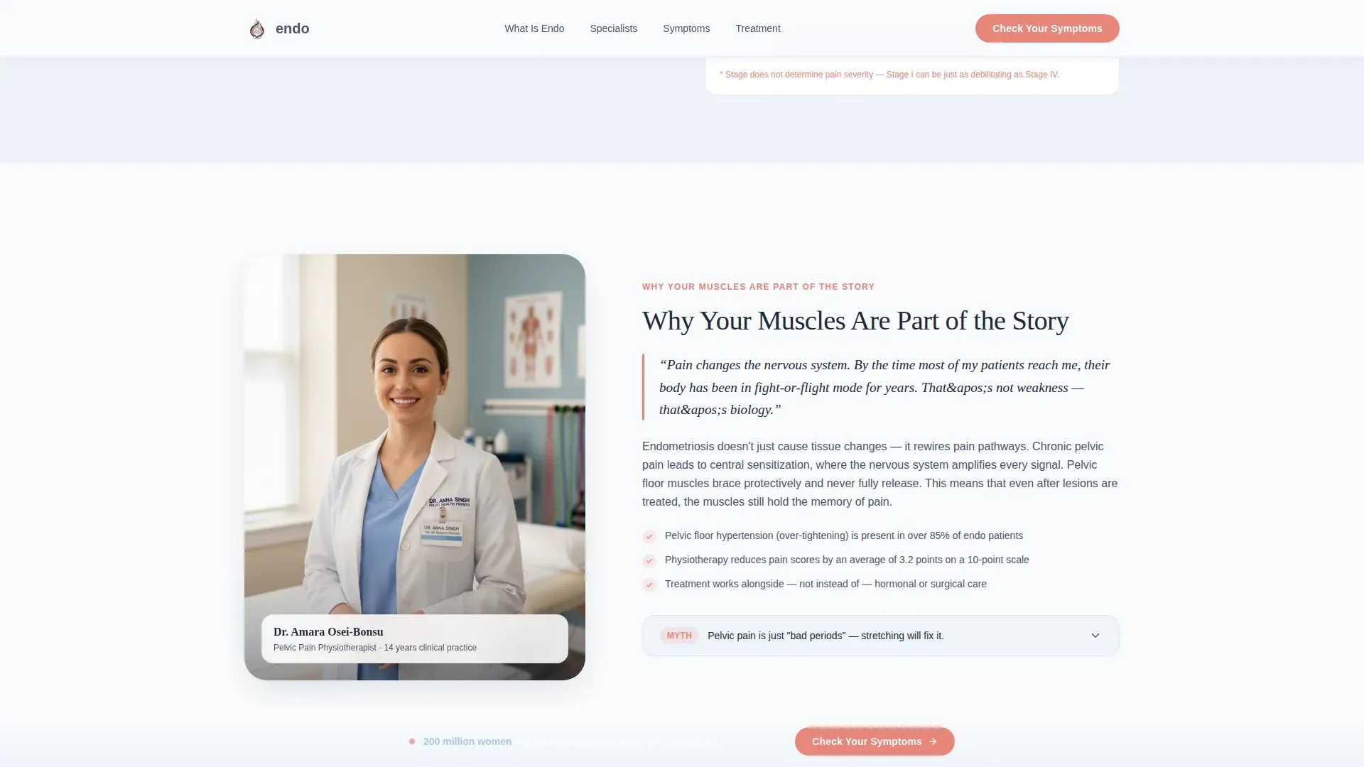 Endometriosis Care Education Website Template
