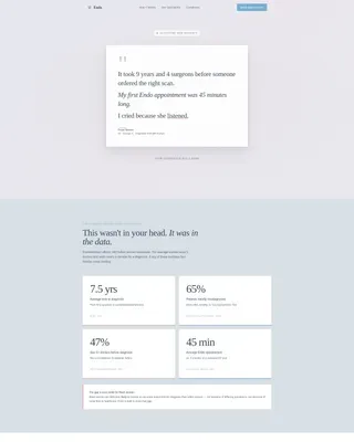 Endometriosis Care Booking Website Template
