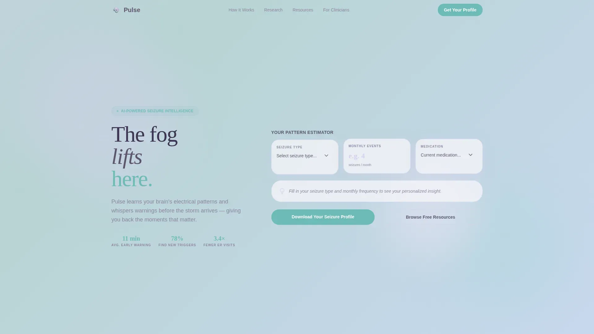 Epilepsy Care Cost Calculator Website Template