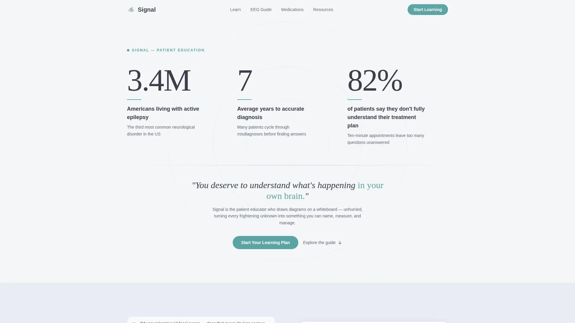 Epilepsy Care Education Website Template