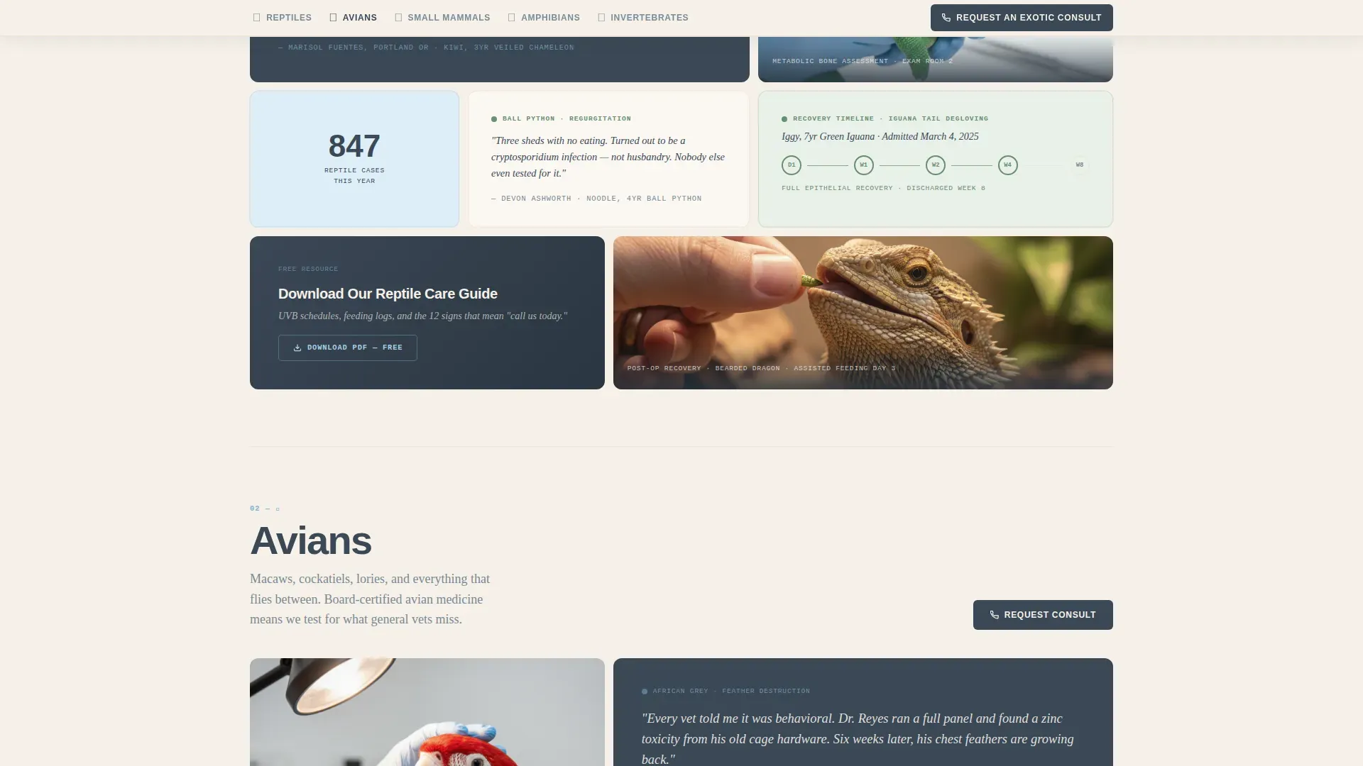 Veterinary & Animal Hospital Reviews Website Template
