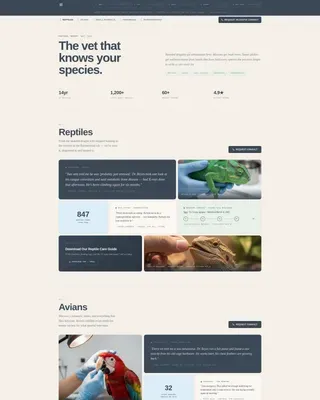 Veterinary & Animal Hospital Reviews Website Template