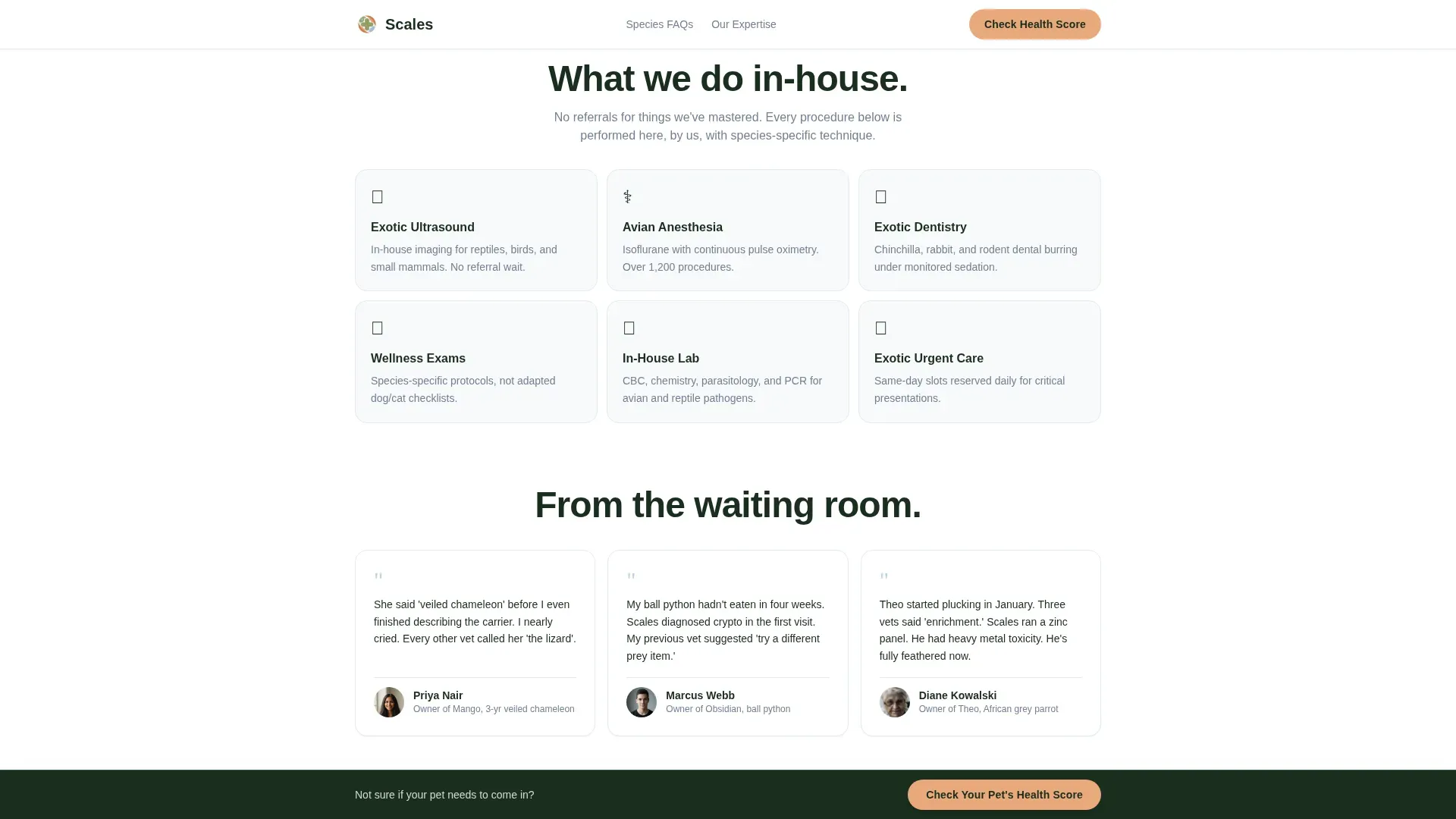 Veterinary & Animal Hospital Specialist Booking Website Template