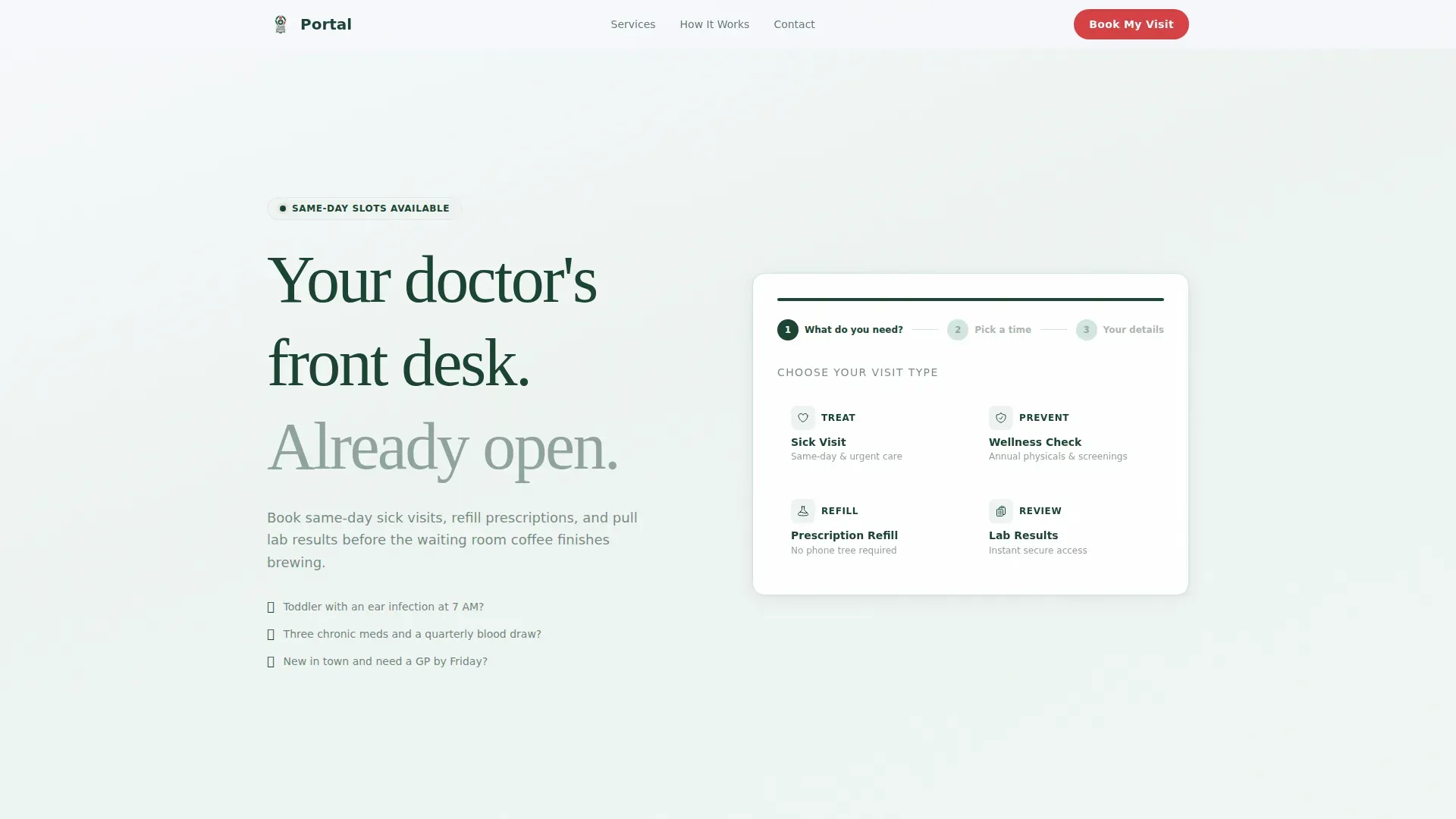 Family Doctor Advanced Booking Website Template