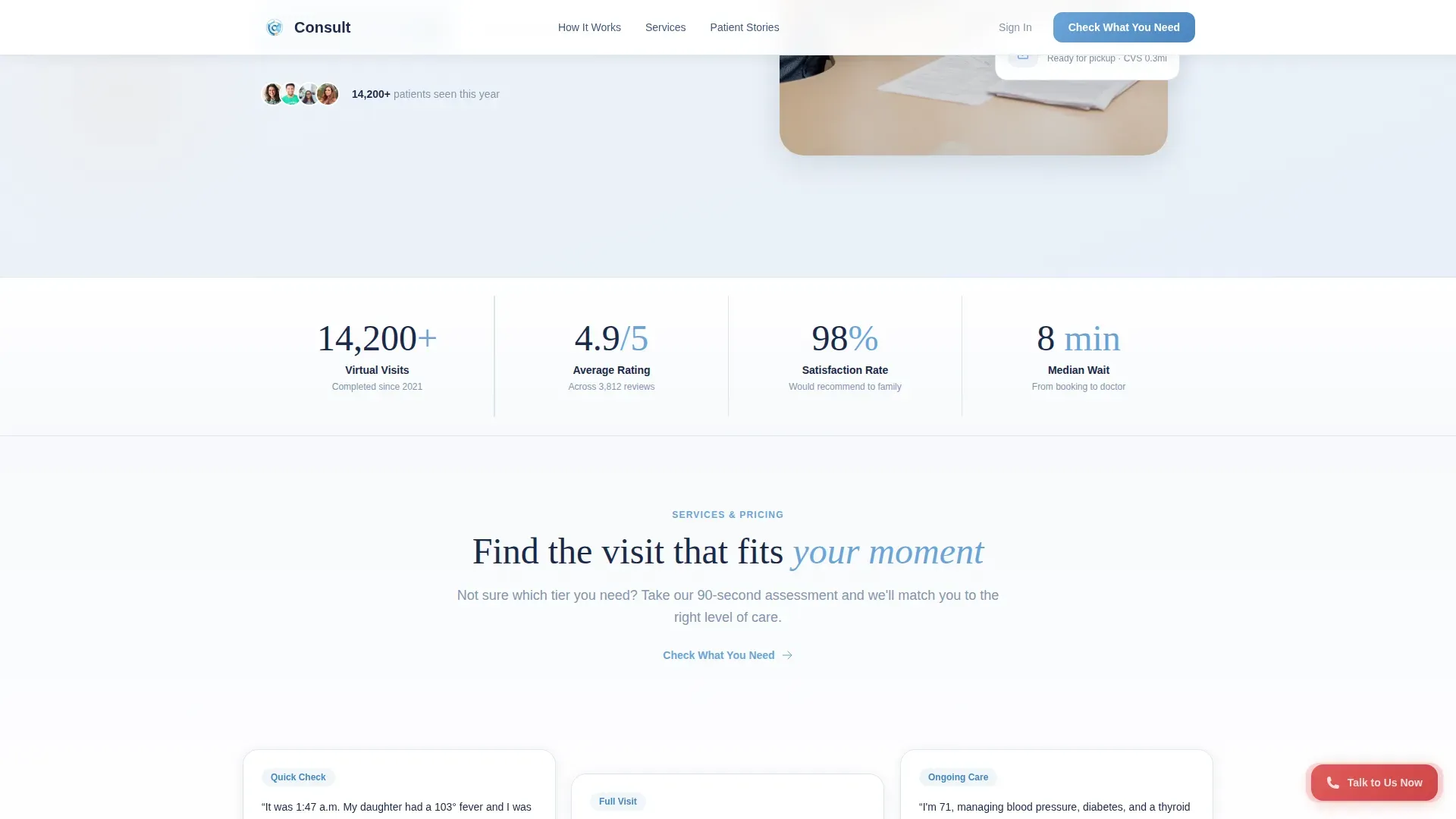 Virtual Family Doctor Consultation Landing Page