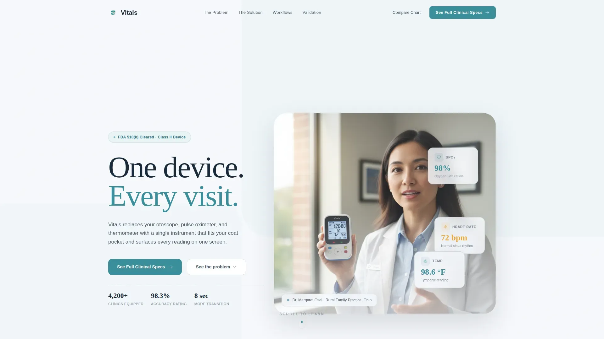 Family Medicine Diagnostic Device Landing Page Template