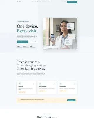 Family Medicine Diagnostic Device Landing Page Template