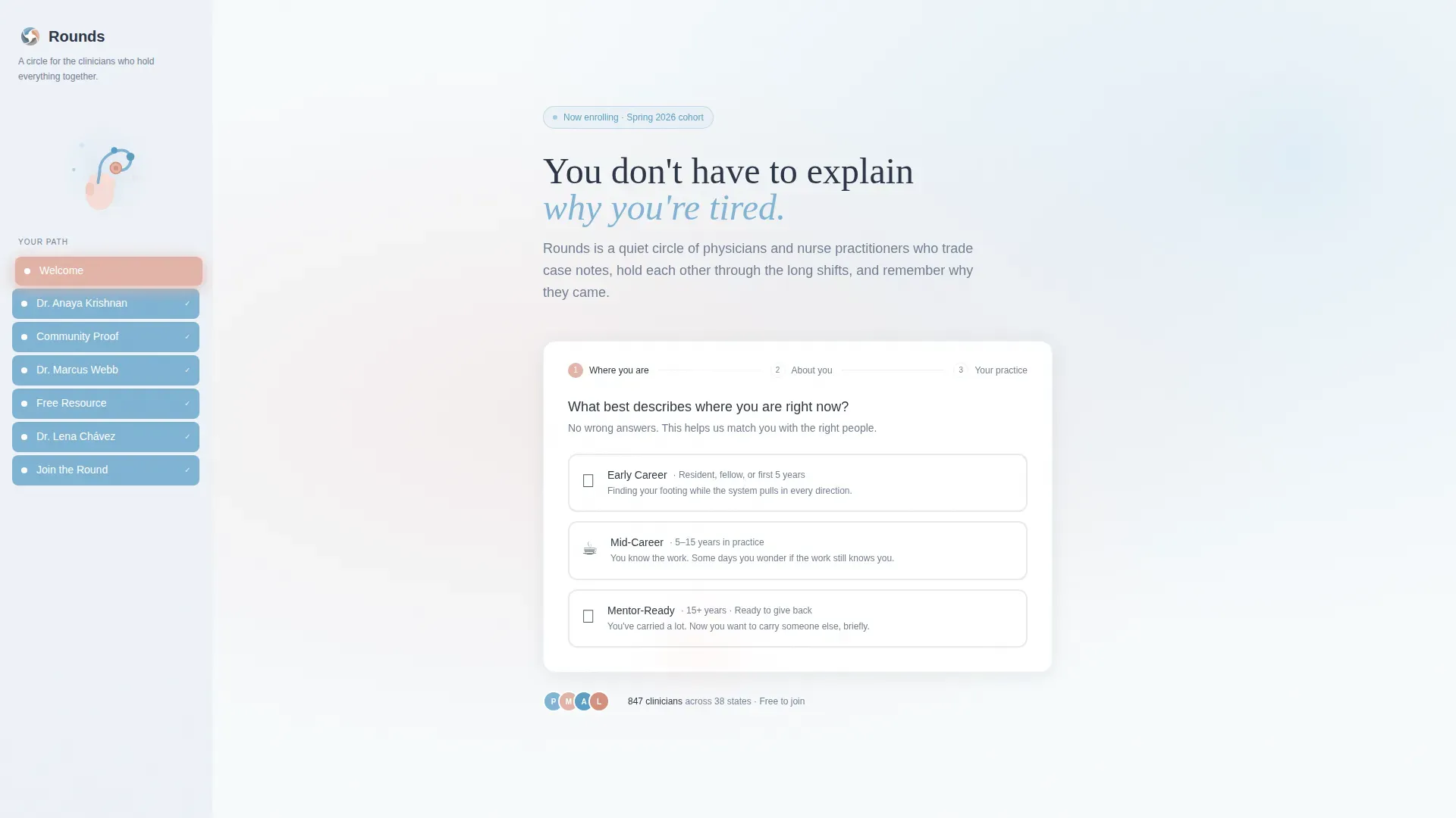 Family Medicine Community Landing Page Template