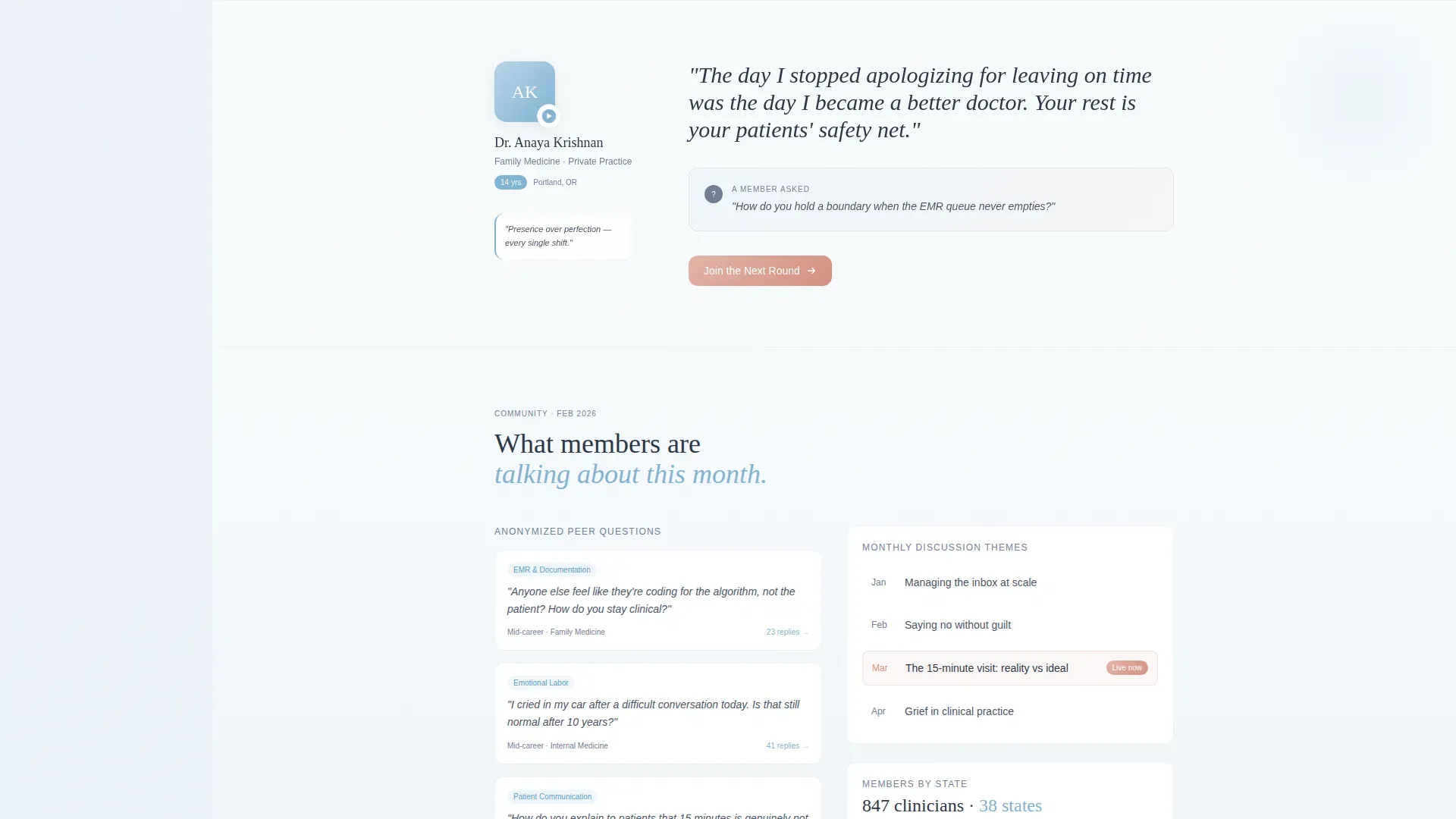 Family Medicine Community Landing Page Template