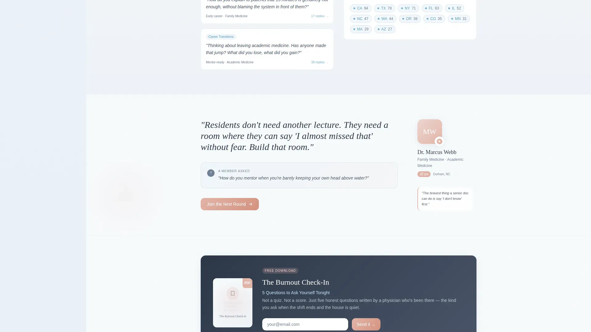 Family Medicine Community Landing Page Template