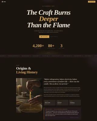 Timeless Candlemaking | Free Website Template | Rocket