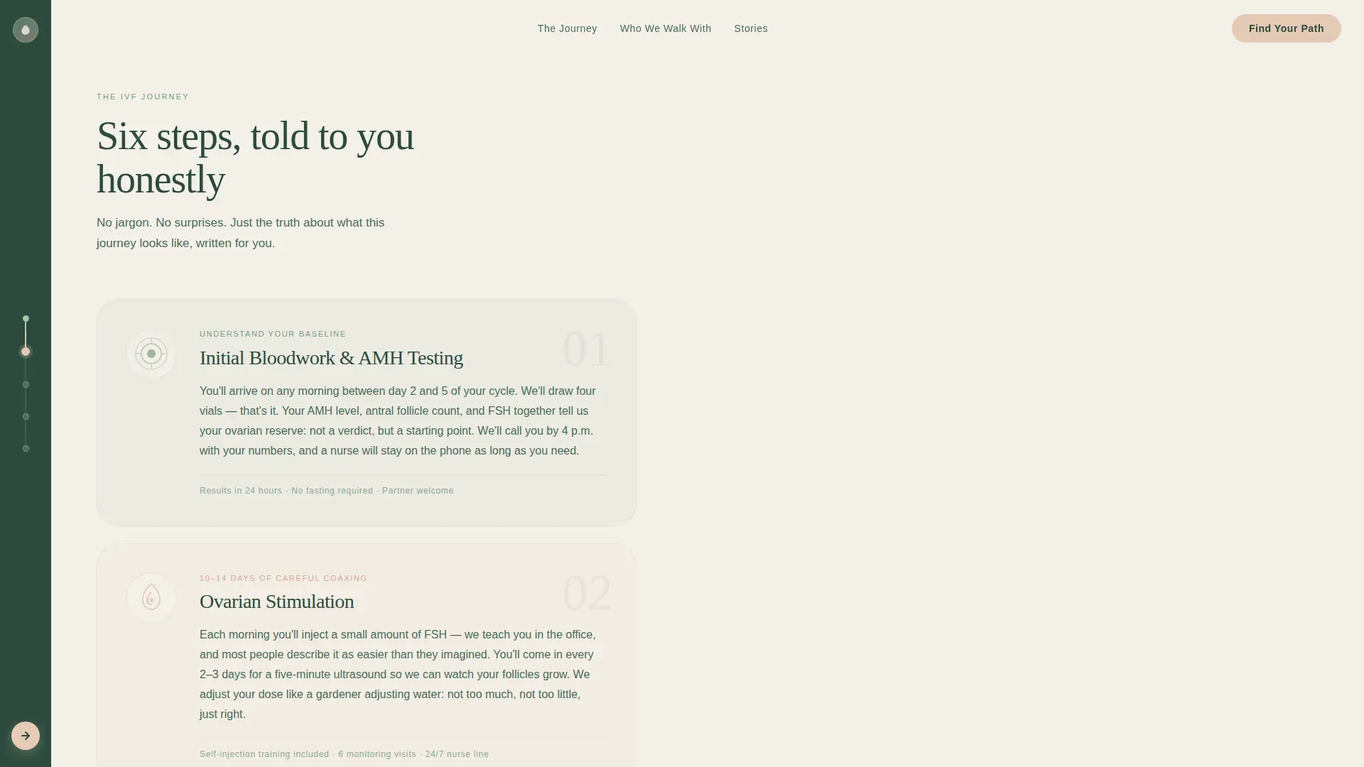 IVF Clinic Sidebar Companion Landing Page Template