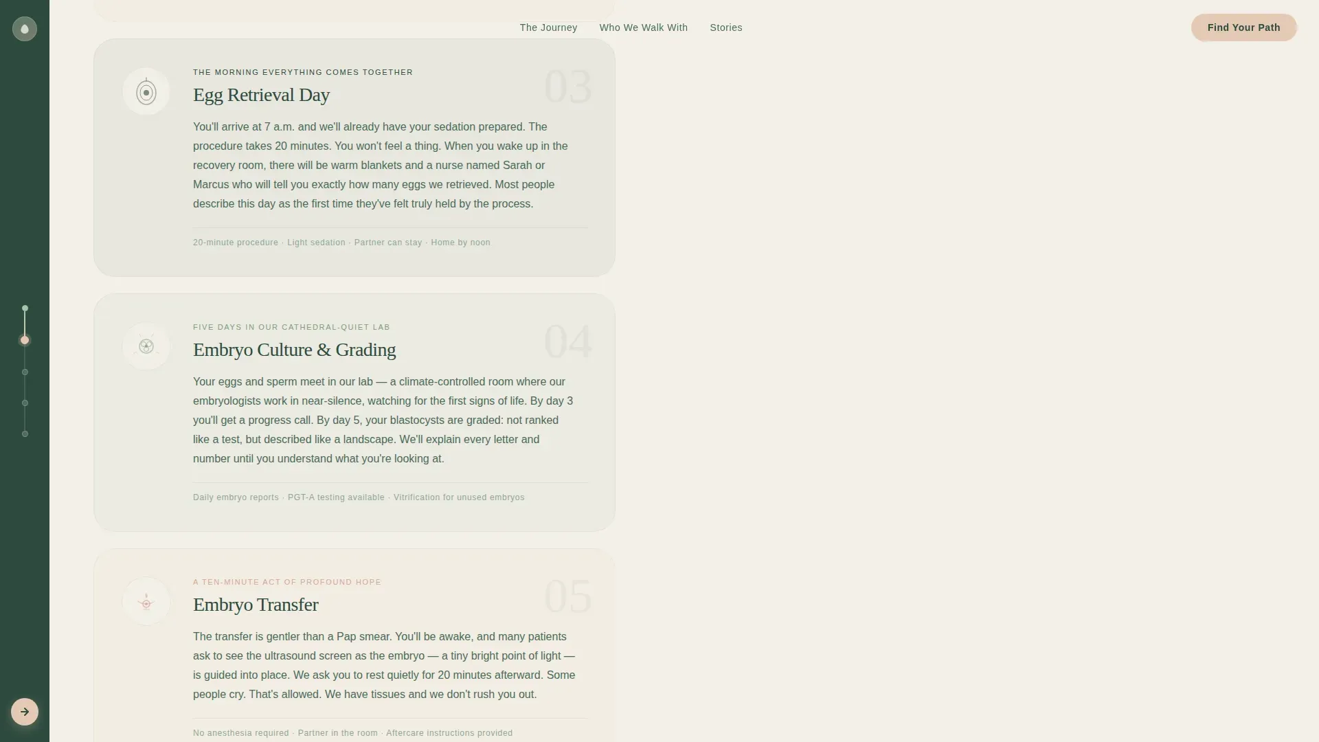 IVF Clinic Sidebar Companion Landing Page Template