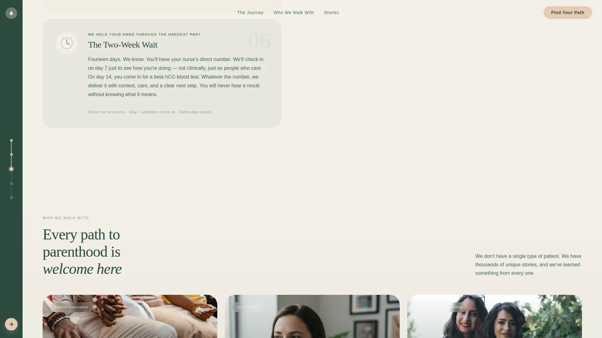 IVF Clinic Sidebar Companion Landing Page Template