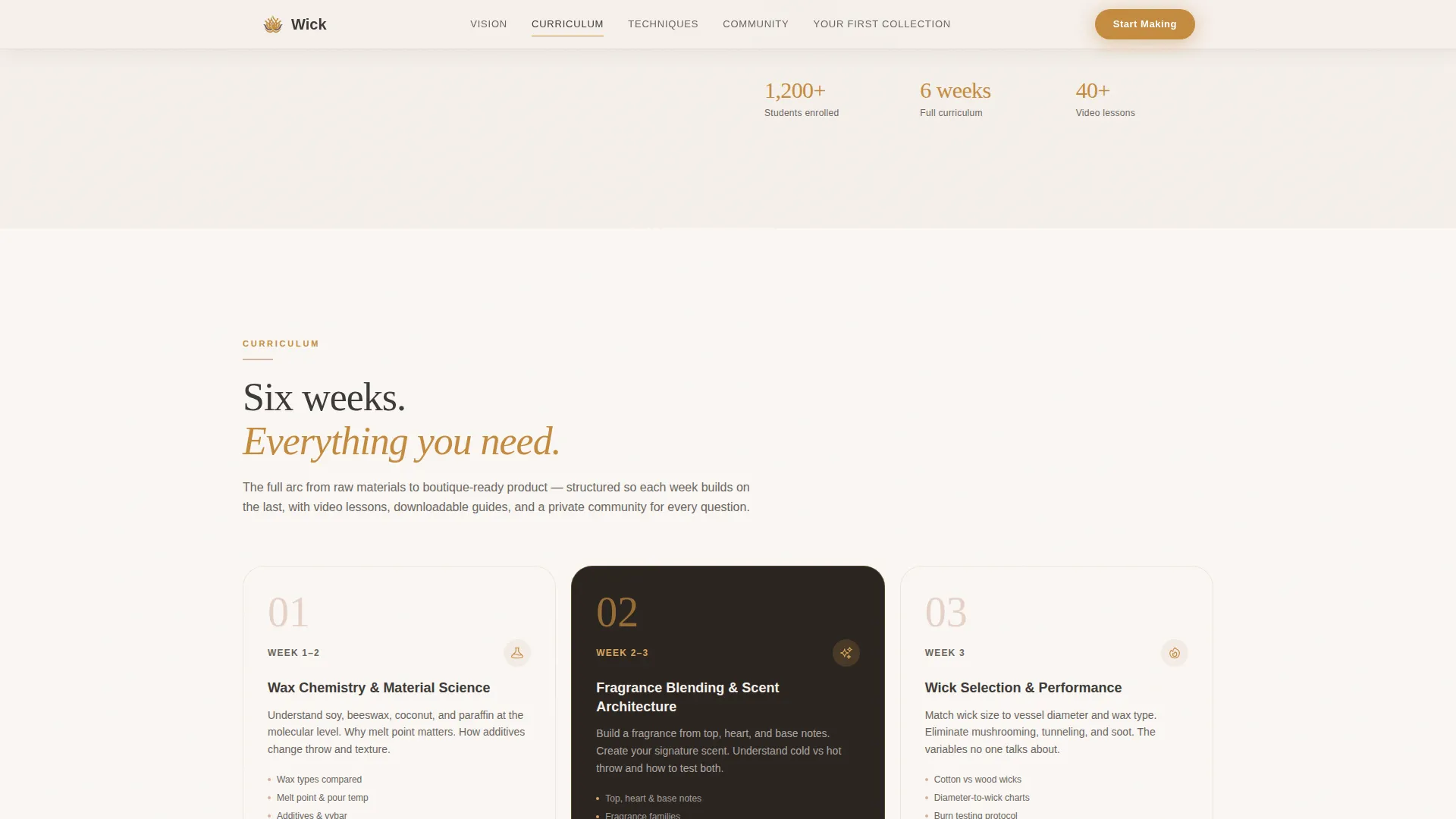Premium Wax Craft | Free Website Template | Rocket