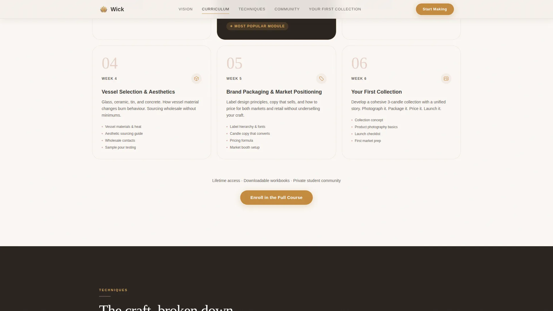Premium Wax Craft | Free Website Template | Rocket