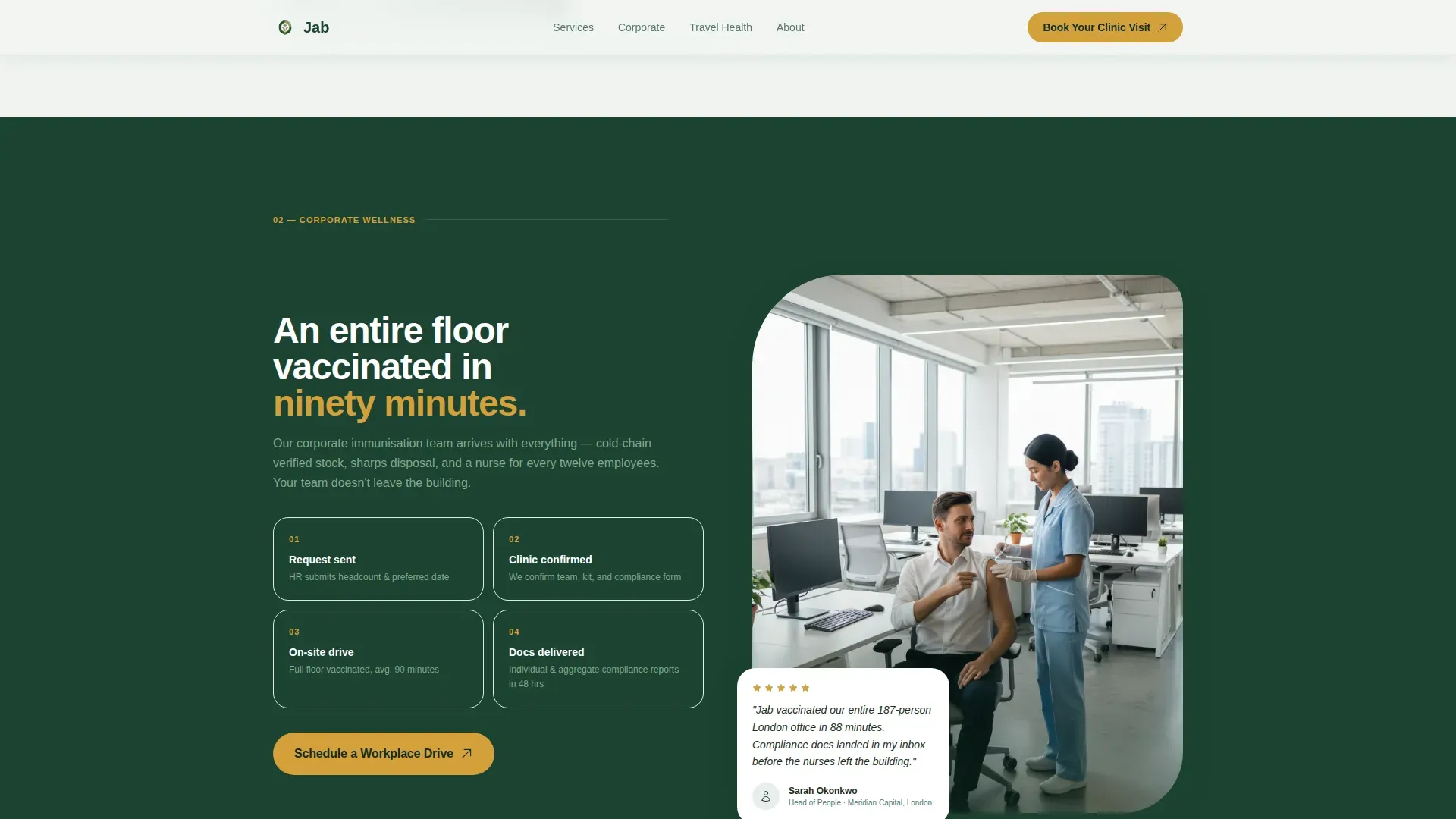 Vaccine Clinic Landing page Template