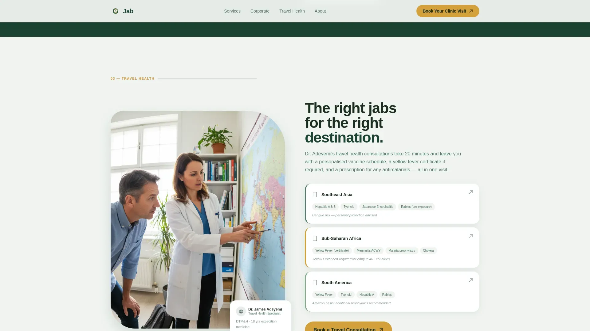 Vaccine Clinic Landing page Template