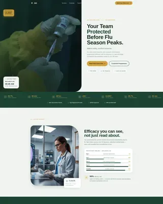 Vaccine Clinic Landing page Template