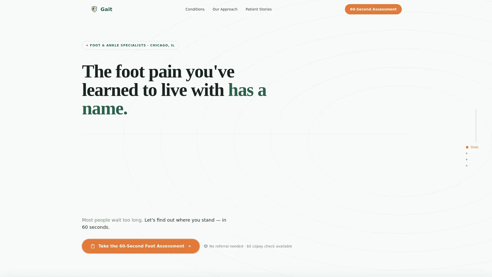 Foot & Ankle Specialist Landing Page Template