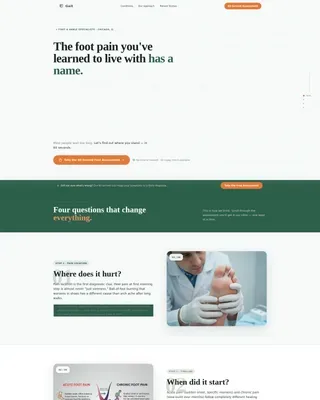 Foot & Ankle Specialist Landing Page Template