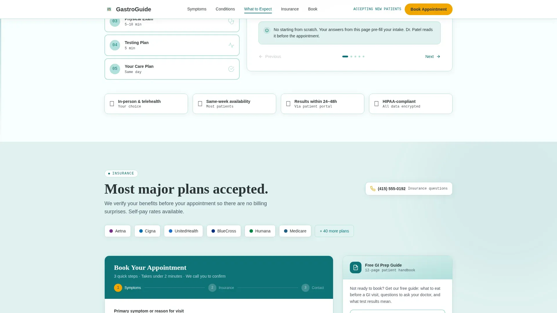 Appointment Booking Landing page Template