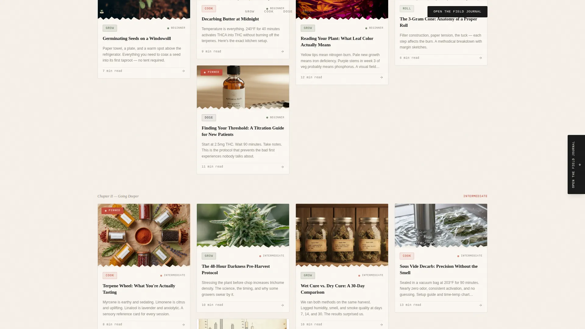 Cannabis Blog & Media Specialist Blog Website Template