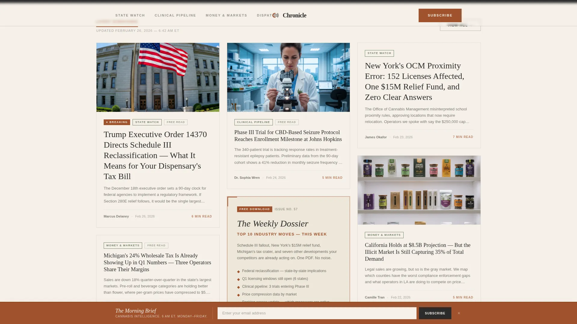 Cannabis Blog & Media Blog Website Template