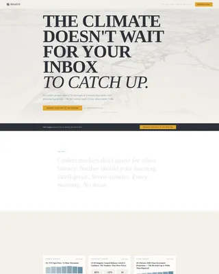 Climate & Sustainability Newsletter Pre-Launch Website Template