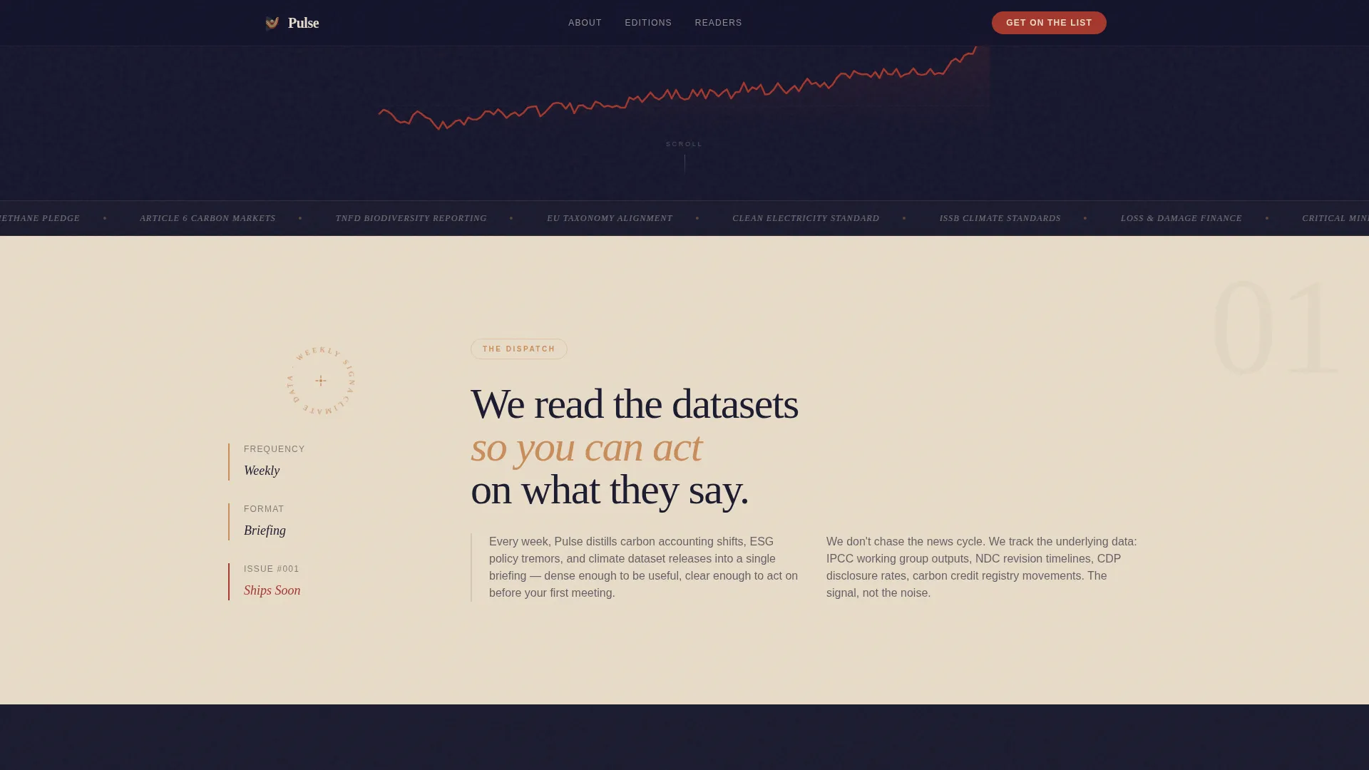 Climate & Sustainability Newsletter Pre-Launch Website Template