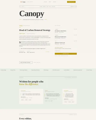 Climate & Sustainability Newsletter Blog Website Template