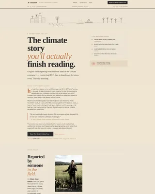Climate & Sustainability Newsletter Specialist Blog Website Template