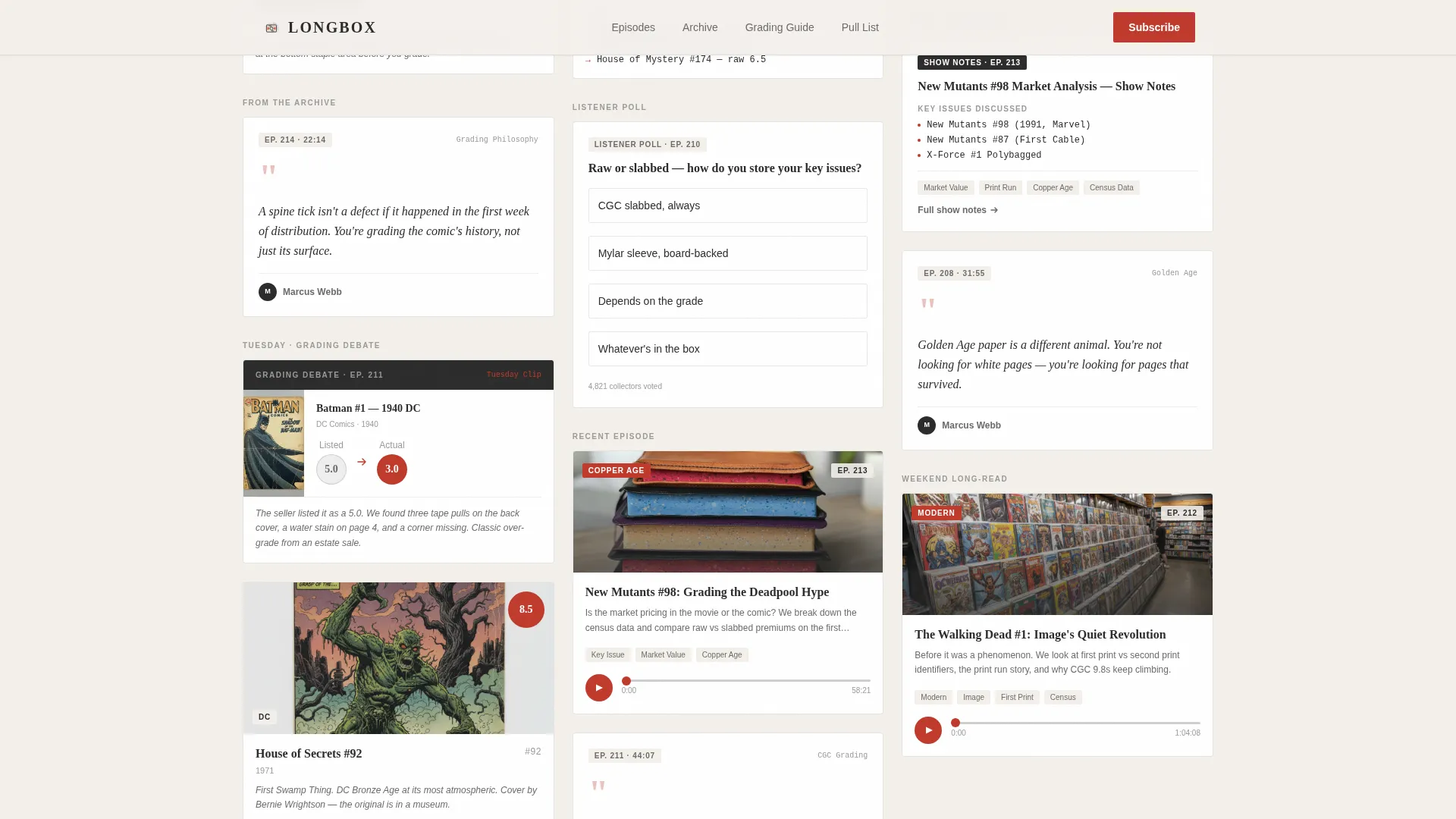Collectors Podcast | Free Website Template | Rocket
