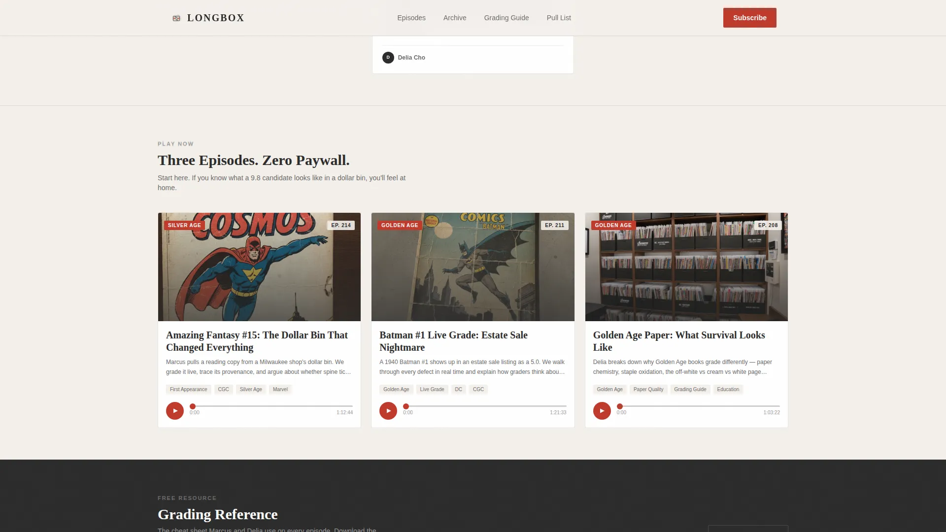 Collectors Podcast | Free Website Template | Rocket