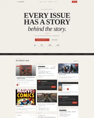 Collectors Podcast | Free Website Template | Rocket