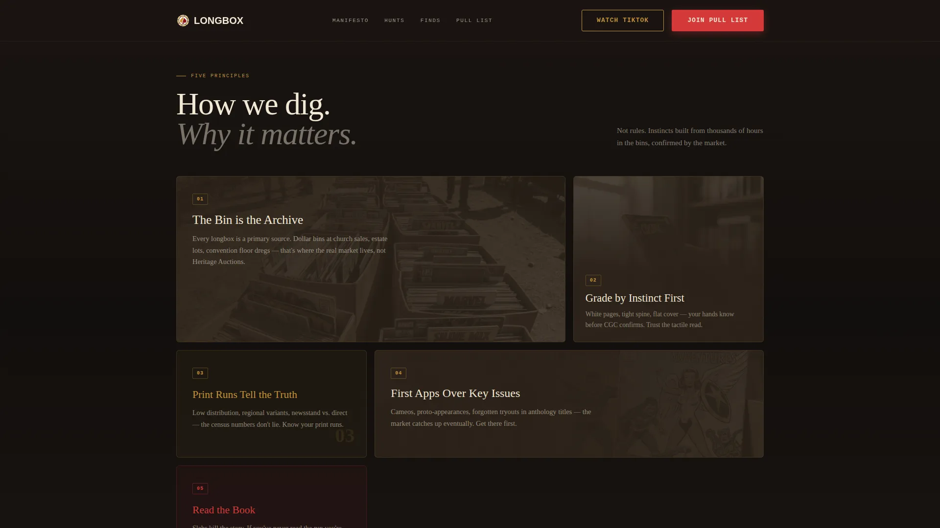 Cinematic Comiccollecting | Free Website Template | Rocket