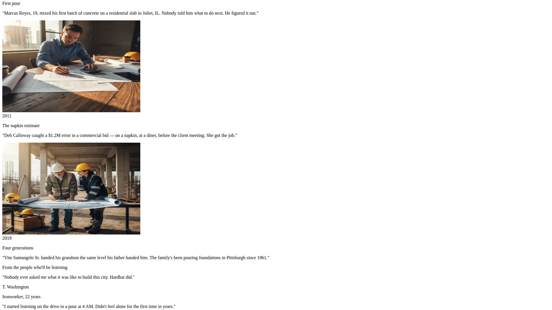 Construction Blog & Media Booking Website Template
