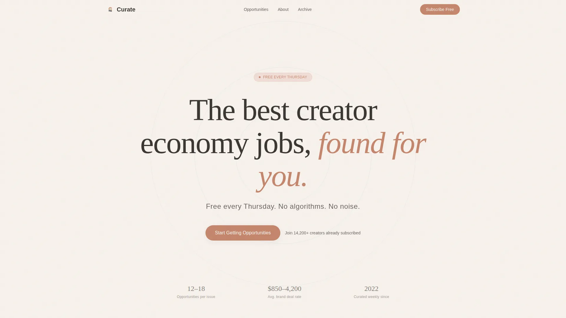 Creator Economy Newsletter Advanced Blog Website Template