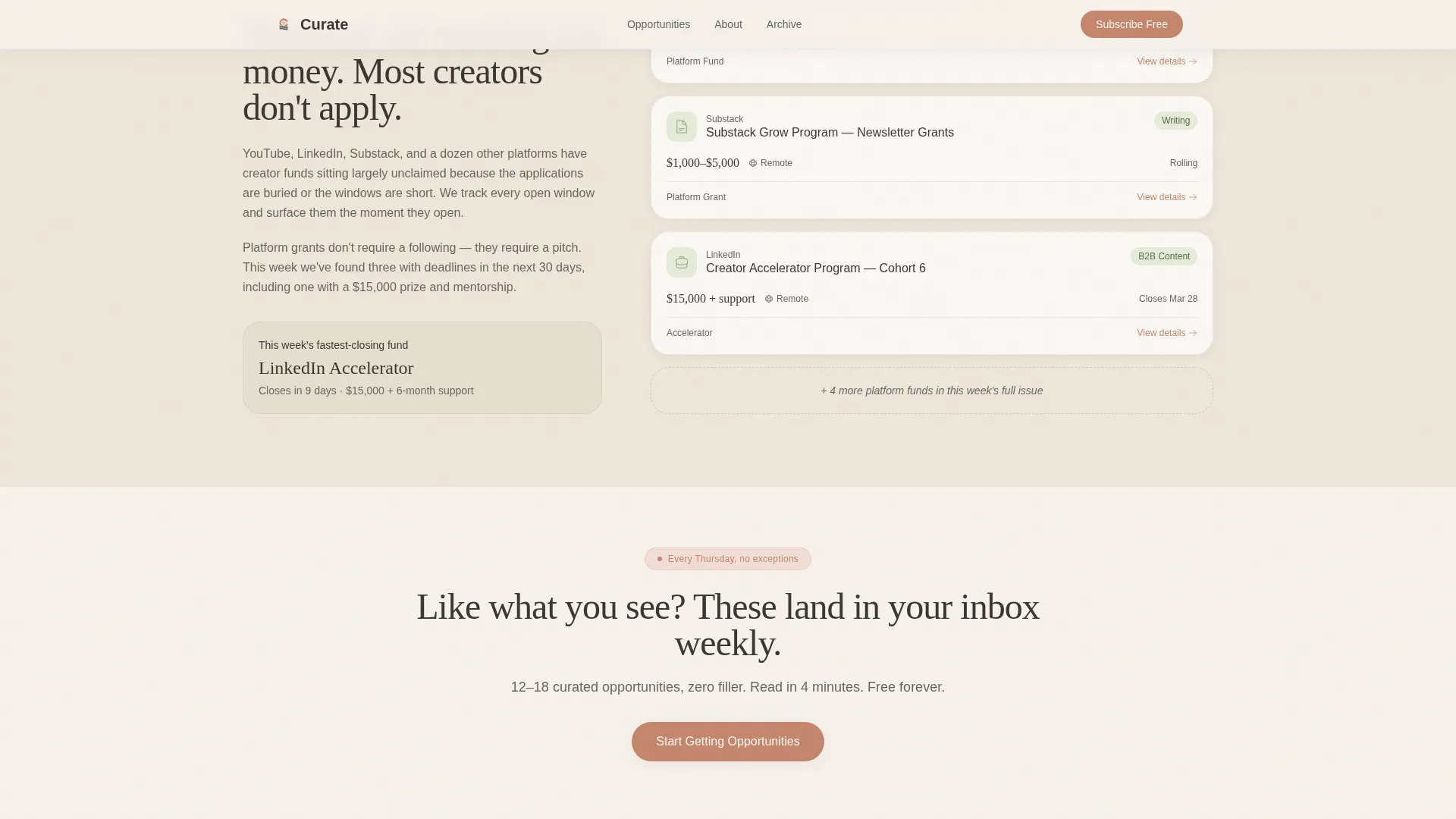 Creator Economy Newsletter Advanced Blog Website Template