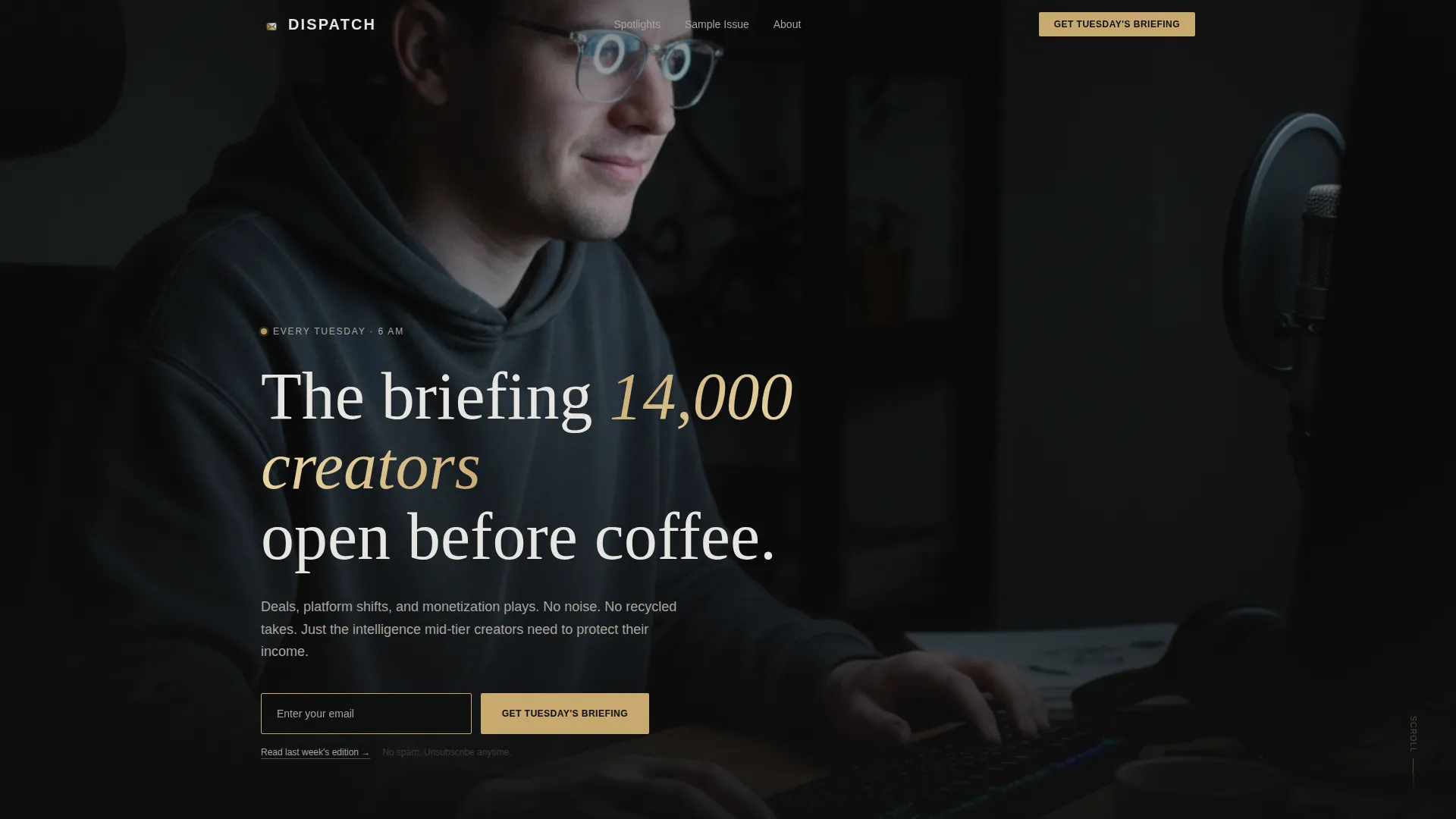 Creator Economy Newsletter Professional Website Template