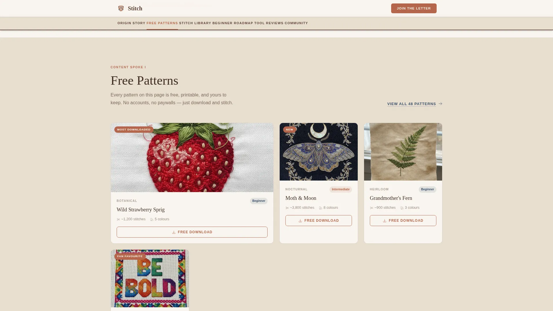 Cross-Stitch & Embroidery Content Blog Website Template