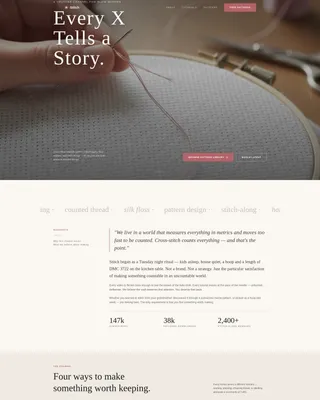 Cross-Stitch & Embroidery Content Reviews Website Template