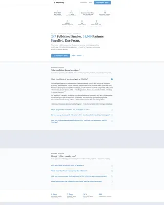 Gastroenterology Research Center Landing Page Template