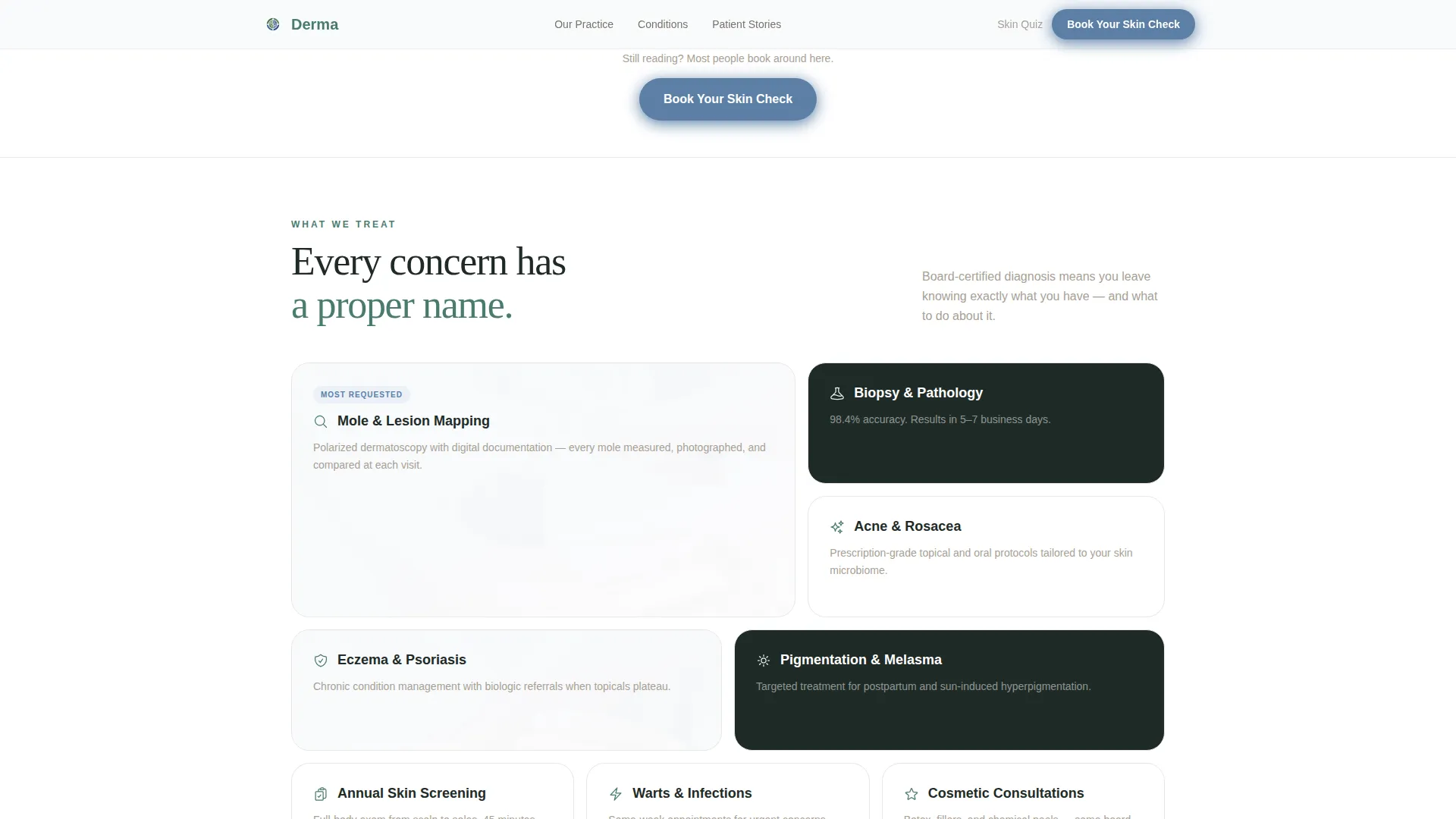 Dermatology & Skin Clinic Booking Website Template