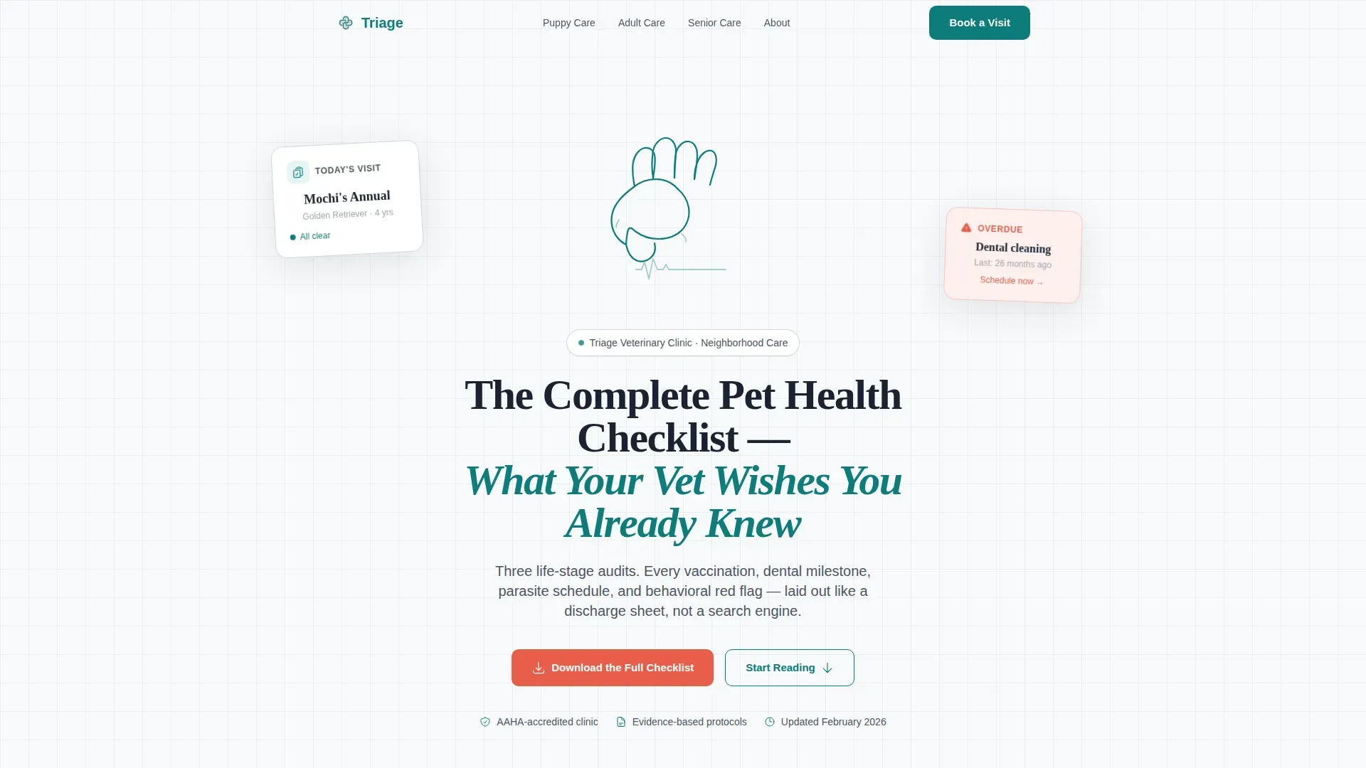 Veterinary Clinic Landing page Template