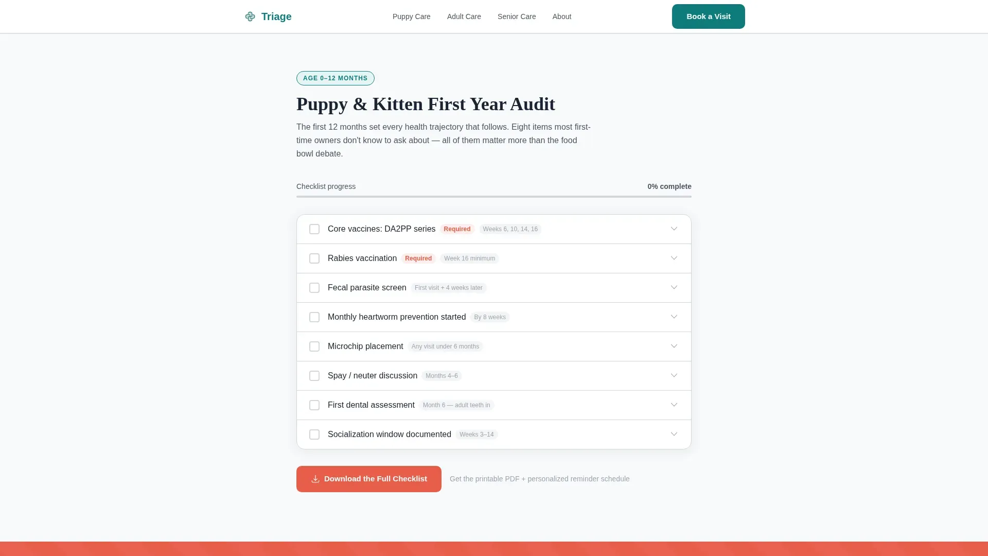 Veterinary Clinic Landing page Template